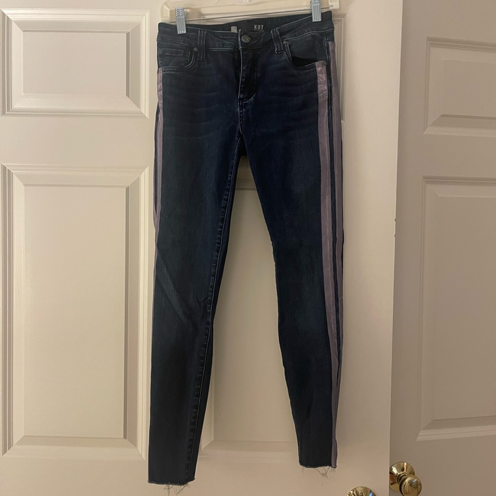 Lavender Striped Jeans